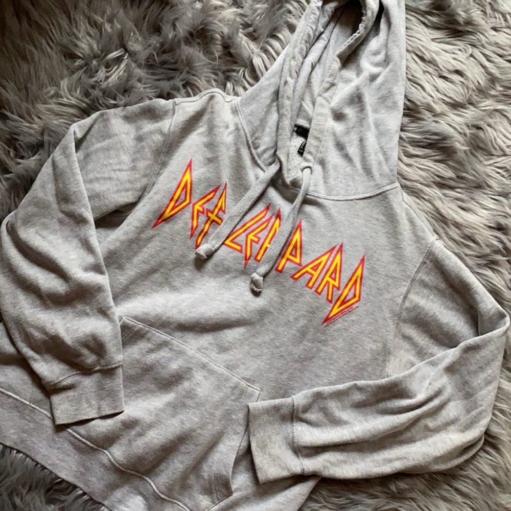 Def leppard grey hoodie